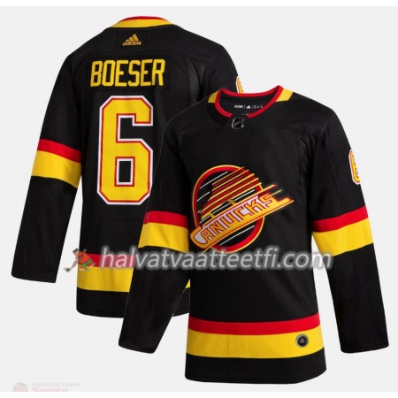 Miesten NHL Vancouver Canucks Pelipaita Brock Boeser 6 Flying Skate Adidas 2019-20 Musta Authentic